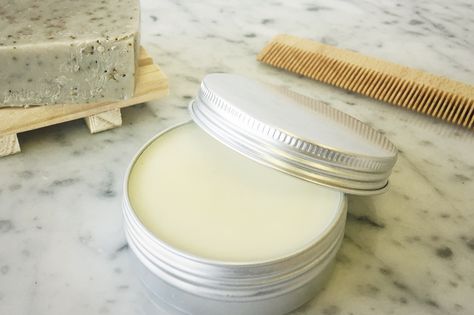 Our DIY hair wax and conditioning balm was developed by Nancy in her kitchen at home after her son ran out of hair product… again! With nourishing shea butter and cocoa butter, a little caster oil for shine, and lavender and rosemary essential oils for hair health, this nourishing balm can be used to style and control modern hairstyles, or to condition dry and damaged hair. Diy Hair Wax, Homemade Mascara, Wax Diy, Caster Oil, Hair Balm, Diy Body Scrub, Acne Cleansers, Essential Oils For Hair, Hair Wax