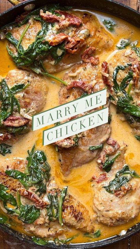 Diane Morrisey on Instagram: “I saw this on @tasteofhome and although I’ve heard about Marry Me Chicken over the years, truth be told, I’ve never attempted the recipe…” Chicken Breast Cutlets, Marry Me Chicken Recipe, What Is For Dinner, Chicken Breast Cutlet, Marry Me Chicken, One Skillet Meals, Tuscan Chicken, Truth Be Told, One Pan Meals