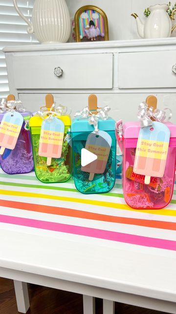 Bianca | I picked up these adorable popsicle canteens from Dollar Tree and wanted to share a cute way to gift them! Fill with candy, croc charms, ... | Instagram Diy Gifts For Teachers End Of The Year, Teacher Gifts To Students End Of Year, Teacher End Of The Year Gift Ideas, Summer School Teacher Gift Ideas, Summer Goodie Bags For Students, Teacher Gift Bags Ideas, End Of Year Gifts For Students 5th Grade, Last Day Of School Gifts For Kids, End Of The School Year Gifts For Kids