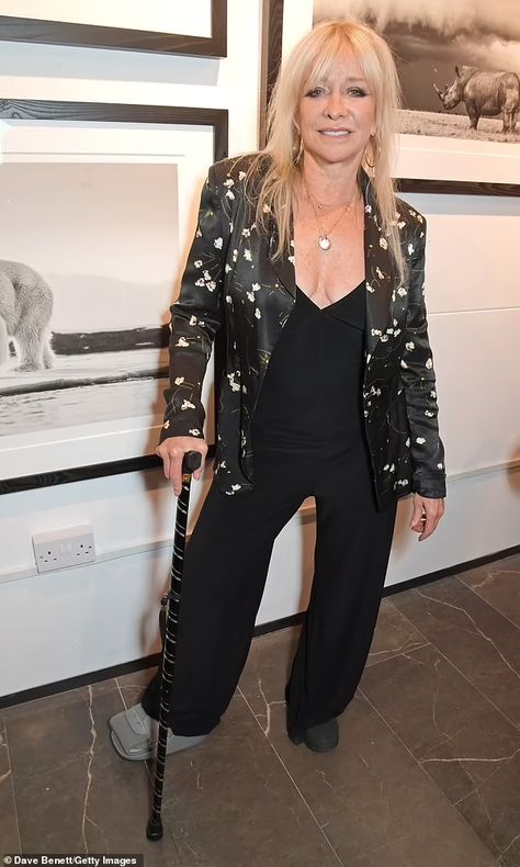 EXC Jo Wood, 67, admits her grandchildren know about her drug-taking past | Daily Mail Online Jo Wood, Ronnie Wood, Grandchildren, Rolling Stones, Guitarist, Jumpsuit, Wood