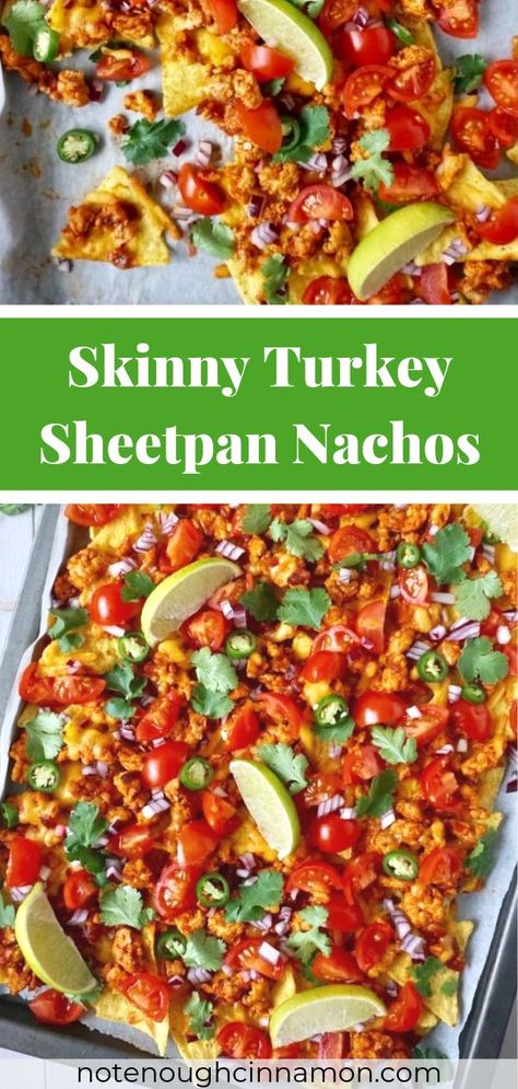 Paleo Mexican Recipes, Baked Tortillas, Turkey Nachos, Sheet Pan Nachos, Pan Nachos, Gluten Free Lasagna, Healthy Turkey, Healthy Thanksgiving, Cinnamon Recipes