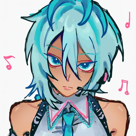 Impaled Reference Drawing, Mikuo Fanart, Mikuo Hatsune, Kaai Yuki, Vocaloid Funny, Art Style Inspo, Arte Inspo, Art Style Inspiration, Cute Art Styles