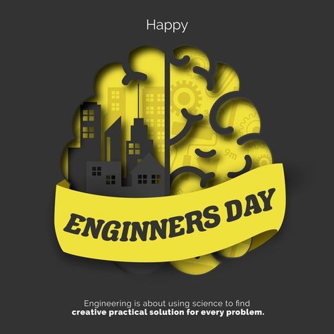 Happy Engineers Day Creative, Engineers Day Creative, Happy Engineer's Day, Engineers Day, Water Solutions, Engineering Student, Career Growth, Air Pollution, Electrical Engineering