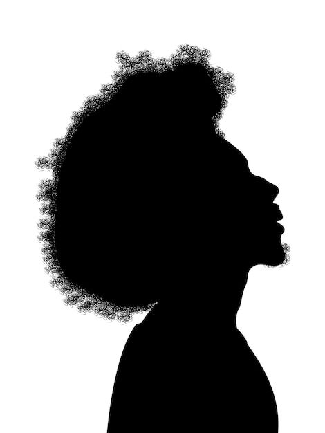 Curly hair black man silhouette | Premium Vector #Freepik #vector #man-head #male-hair #head-silhouette #face-profile Head Up Drawing, Black Man Silhouette, Male Silhouette, Silhouette Face, Silhouette Head, Man Silhouette, Face Silhouette, Man Clipart, Hair Clipart