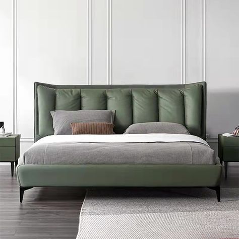 Grey Single Bed, Dark Gray Bed, Headboard Shapes, King Style, Leather Wingback, Modern Bed Frame, Wingback Bed, King Size Bed Frame, Queen Size Bed Frames