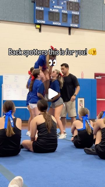 Kelvin Lam | Cheerleading Coach on Instagram: "Let the bases get strong on their own and let them learn as your stunts progress! Tag a back spot below 👀⬇️" Cheer Stunts Pictures, 2 Person Stunts Cheerleading, Gymnastics Quizzes, Level 1 Cheer Stunts, Cheerleading Team Bonding, Cheer Stunts For Little Kids, Easy Cheerleading Stunts, Cheer Videos, Easy Cheers