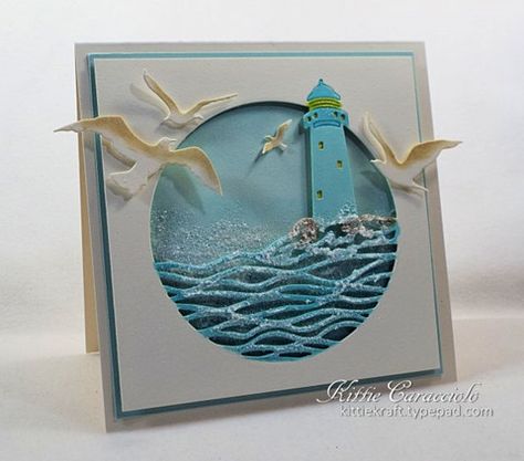 Impression Obsession Cards, Card Dies, Nautical Cards, Fishing Cards, Beach Cards, Impression Obsession, Masculine Birthday Cards, Paper Diy, Summer Cards