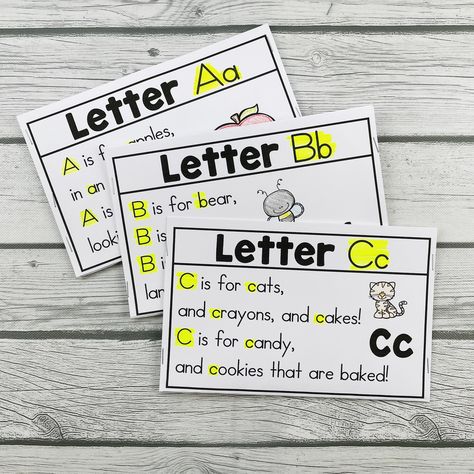 Literacy Kits For Preschool, Alphabet Writing Activities, Free Alphabet Poems, Alphabet Poems Free Printables, Letter Poems Preschool, Alphabet Poems For Each Letter Free, Letter H Kindergarten Activities, Alphabet Poems For Each Letter, Alphabet Books For Preschool