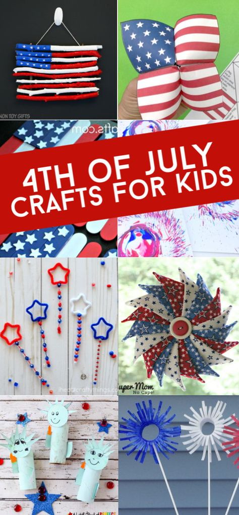 Easy 4th of July crafts for kids. Create flags, fireworks, and more red white and blue crafts. These patriotic crafts are perfect for your Independence day party. #twitchetts #4thofjuly #patriotic Crafts For Fourth Of July, Easy Diy 4th Of July Decorations, Firework Decorations Diy, Kids 4th Of July Crafts, 4th Of July Crafts For Kids, July 4th Crafts For Kids, Fireworks Crafts, Patriotic Crafts For Kids, Blue Activities