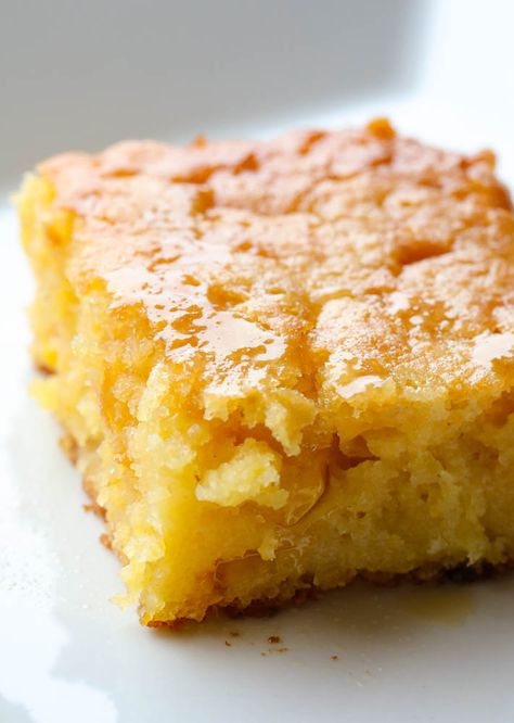 Corn Pudding Recipe. This corn pudding is made with honey for a sweet casserole side dish. Corn Pudding With Honey Lime Glaze, Honey Cornbread Casserole, Southern Corn Pudding Recipe, Dairy Free Corn Pudding, Cornbread Bibingka Recipe, Southwestern Desserts, Corn Pudding Recipe Southern, Sweet Cornbread Casserole, Corn Dessert Recipes