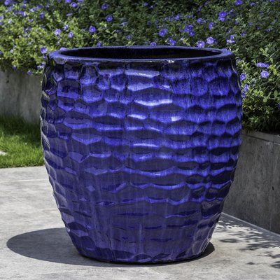 Painted Planters, Terracotta Pottery, Blue Barn, Campania International, Patio Planters, Pottery Handbuilding, Mediterranean Blue, Water Gardens, Terracotta Pot