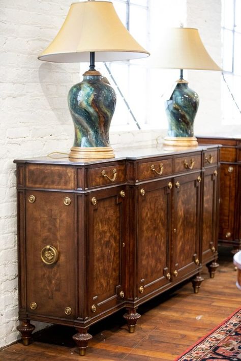 Althorp House, Theodore Alexander Furniture, Coffered Ceiling Design, Mahogany Paneling, Centre Table, Theodore Alexander, Secretary Desks, Attention To Detail, Rococo Style