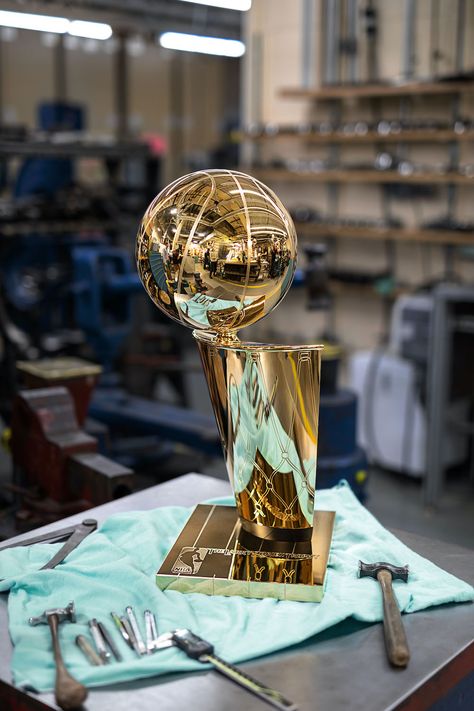 Photo courtesy of Tiffany Basketball Trophy, Basketball Trophies, Nba Championship, Trophy Design, Nba Championships, V Magazine, Phoenix Suns, Milwaukee Bucks, Tiffany & Co.