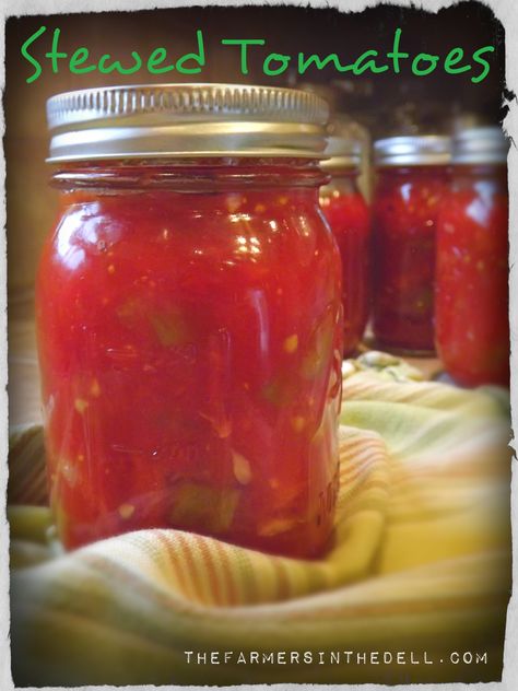 Stew Tomatoes Recipe Canned, Stewed Tomatoes Canning Recipe, Canned Stewed Tomato Recipes, Stewed Tomatoes Recipe, Stewed Tomato Recipes, Make Spaghetti Sauce, Canning Stewed Tomatoes, Canned Stewed Tomatoes, Canning Tomatoes Recipes