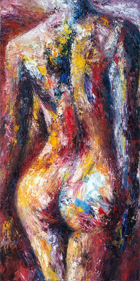 Canvas Painting Woman, Lady Painting, Painting Body Figures, Abstract Oil Painting On Canvas, Abstract Woman Painting, Semi Abstract Paintings, Semi Abstract Art, Painting Womens Bodies, Naked Painting Canvas