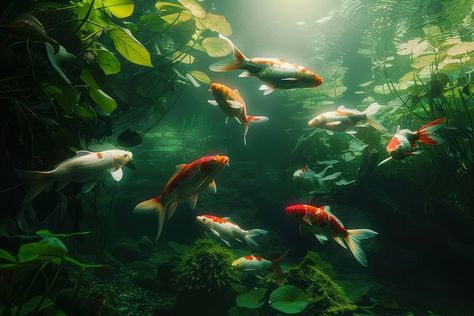 Koi fish animal carp underwater. | Free Photo - rawpixel Koi Wallpaper Desktop, Koi Fish Wallpaper Desktop, Fish Wallpaper Desktop, Green Koi Fish, Koi Fish Wallpaper, Koi Wallpaper, Fish Animal, Fish Wallpaper, Animal Wildlife