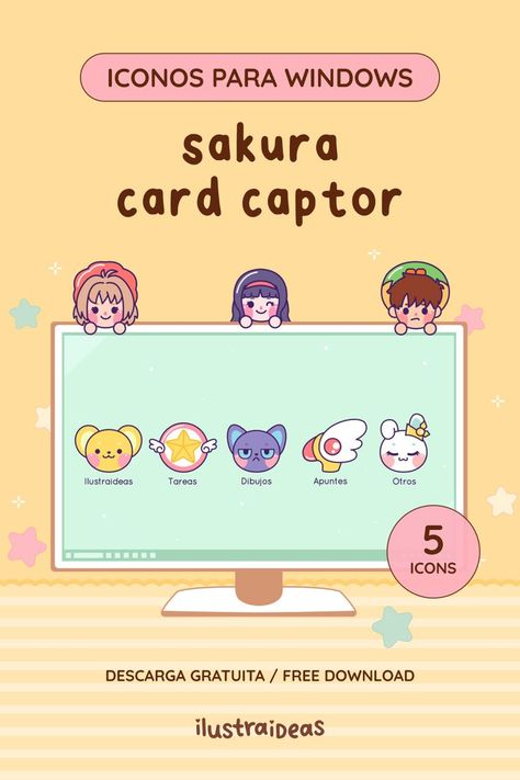 Aprende cómo instalarlos en el link de la imagen 💜 Iconos gratuitos para personalizar tu escritorio PC, laptop. Free Desktop Icons, Sakura Card Captor, Desktop Icons, Pc Windows, Sakura Card, Card Captor, Pc Laptop, Family Guy, Laptop