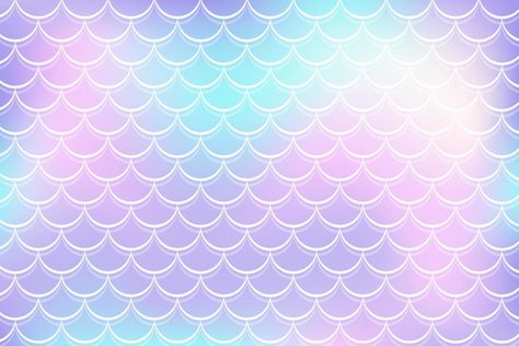 Mermaid rainbow background in fantasy style with scales. Unicorn holographic gradient texture. Sea fish kawaii vector backdrop. Fish Kawaii, Unicorn Fish, Kawaii Vector, Holographic Gradient, Mermaid Background, Gradient Texture, Fantasy Style, Fish Vector, Rainbow Background