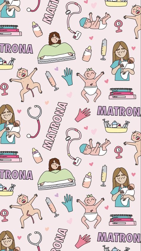 Pediatrician Aesthetic Wallpaper, Happy Birthday Nurse, Sampul Binder, Midwifery Student, Medical Assistant Student, Student Midwife, Nurse Aesthetic, Medical Wallpaper, Pregnancy Labor