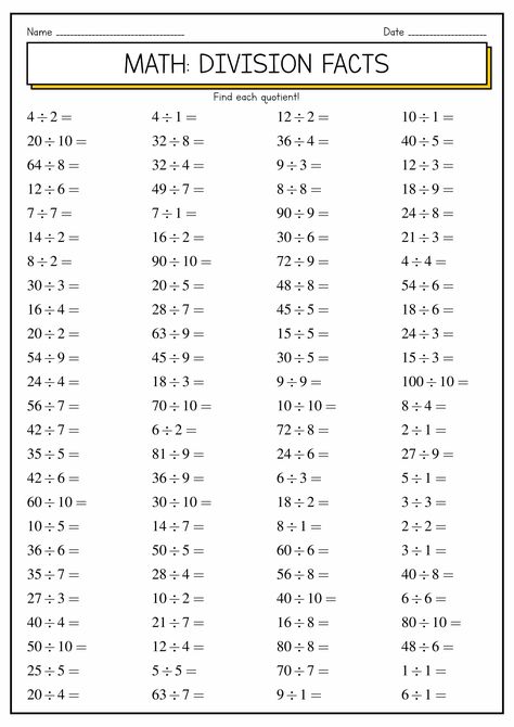 Division Facts Worksheets, Holiday Math Worksheets, Multiplication And Division Worksheets, Multiplication Facts Worksheets, Math Division Worksheets, Division Problems, Multiplication Worksheet, Counting Worksheets For Kindergarten, Mental Maths Worksheets