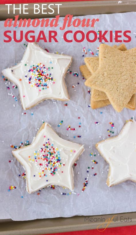 Almond Flour Sugar Cookie Recipe, Almond Flour Sugar Cookies, Keto Christmas Cookies, Edges Easy, Low Carb Holiday, Almond Flour Cookies, Cookies Soft, Keto Christmas, No Flour Cookies