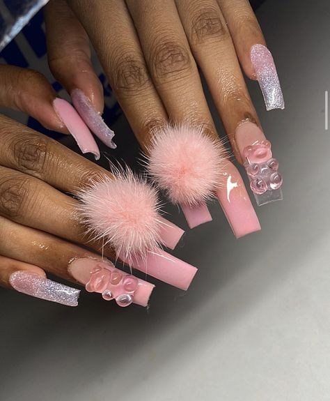 Sassy Nails, Long Acrylic Nail Designs, Drip Nails, Acrylic Nails Coffin Pink, Unique Acrylic Nails, Long Square Acrylic Nails, Bling Acrylic Nails, Acrylic Nails Coffin Short, Short Acrylic Nails Designs