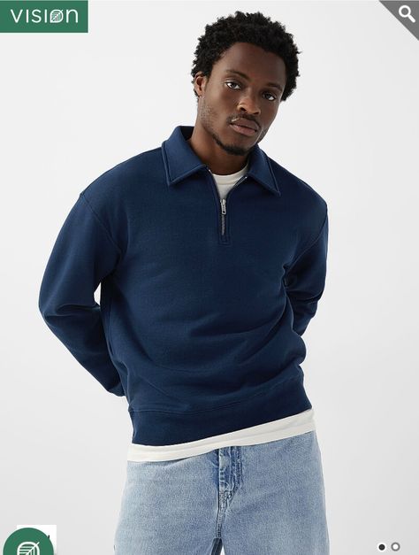 Polo Sweatshirt Outfit Men, Sweatshirt Outfit Men, Quarter Zip Men, Collar Sweatshirt, Men Sweatshirts, Dress Shirt And Tie, Swimwear Suits, Polo Sweatshirt, Collared Sweatshirt