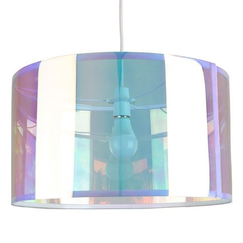 XL Iridescent Pendant Shade | Iconic Lights Iridescent Office Decor, Holographic Lamps, Vaporwave Furniture, Irridecent Design, Iridescent Office, Iridescent Room, Iridescent Lighting, Iridescent Kitchen, Iridescent Chandelier