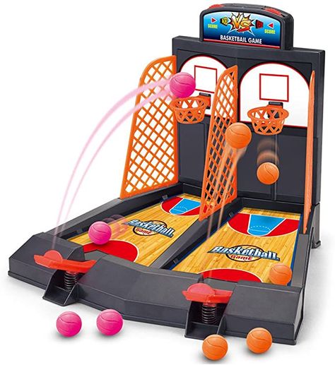 Basketball Shooting Game, YUYUGO 2-Player Desktop Table Basketball Games Classic Arcade Games Basketball Hoop Set, Fun Sports Toy for Adults-Help Reduce Stress: Toys & Games.$20.98 https://www.amazon.com/Basketball-Shooting-YUYUGO-2-Player-Adults-Help/dp/B01FWJ1Q74/ref=as_li_ss_tl?dchild=1&keywords=indoor+sport+games+for+kids&qid=1585714563&sr=8-58&linkCode=ll1&tag=rodem-20&linkId=a8e346dee012321b78d4512400dbd957&language=en_US Basketball Shooting Games, Basketball Theme Room, Basketball Toys, Basketball Games For Kids, Bola Basket, Basketball Shooting, Mini Basketballs, Shooting Games, Sports Toys