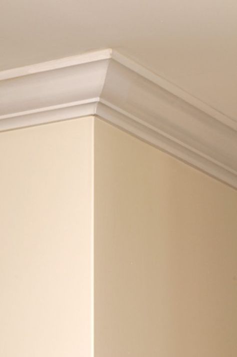 Easy Crown Molding, House Painting Tips, Simple Crown, Removing Popcorn Ceiling, House Paint Interior, Glossy Paint, Popcorn Ceiling, Small Bedrooms, Colored Ceiling