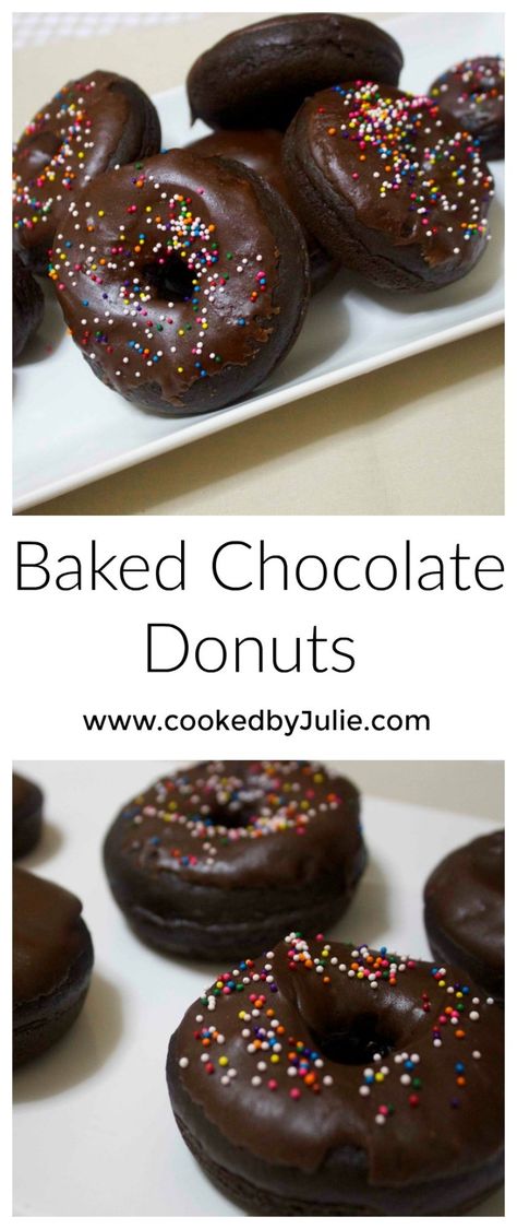 Baked Chocolate Donuts Recipe, حلويات عربية, Homemade Donuts Recipe, Baked Donut Recipes, Donut Muffins, Glazed Donuts, Chocolate Glazed Donuts, Donuts Recipe, Famous Recipe