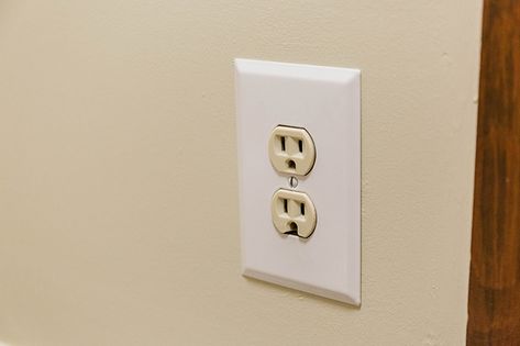 How to Paint Plastic Outlet and Switch Covers | Hunker How To Paint Light Switch Covers, Painting Light Switches, Paint Outlet Covers, Painting Outlet Covers, Painting Outlets, How To Paint Plastic, Painted Outlets, Electric Outlets, Spray Paint Plastic