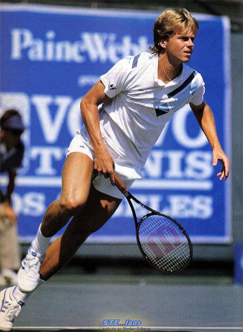 Stefan Edberg #tennis #edberg #vintage Stefan Edberg, Steffi Graf, Tennis Players, Tennis Racket, Pin Ups, Pin Up, Ups, Style Fashion, Tennis