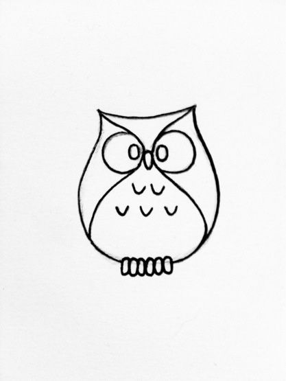 Simple Owl Drawing - Simple Owl Drawing Simple Owl Tattoo, Owl Drawing Simple, Cute Owl Drawing, Owl Doodle, Owl Outline, Simple Owl, Owl Drawing, Owl Tattoo Design, Small Owl