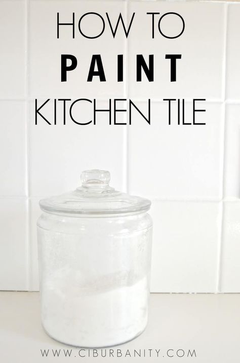 Paint Kitchen Backsplash Tile, Paint Kitchen Backsplash, Paint Tile Backsplash, Painting Tile Backsplash, Kitchen Tile Diy, Painting Kitchen Tiles, Paint Tiles, Tile Diy, Paint Tile