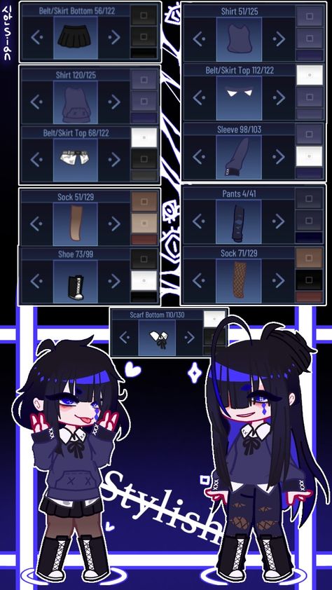 Outfit Hacks Gacha Club, Gacha Club Gamer Outfits, Gacha Club Asthethic Outfits, Matching Outfits Gacha Club, Gacha Club 80s Outfit, Nurse Outfit Gacha Club, Gacha Club Outfit Matching, Gacha Club Trans Outfit, Cyberpunk Gacha Club