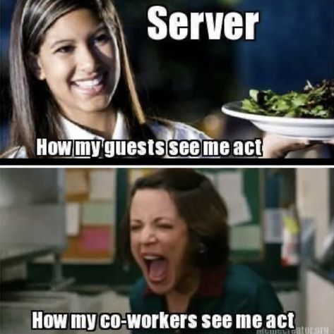 Server Life Humor, Server Quotes, Waitress Humor, Waitress Problems, Restaurant Memes, Server Humor, Server Memes, Restaurant Humor, Funny Work Memes