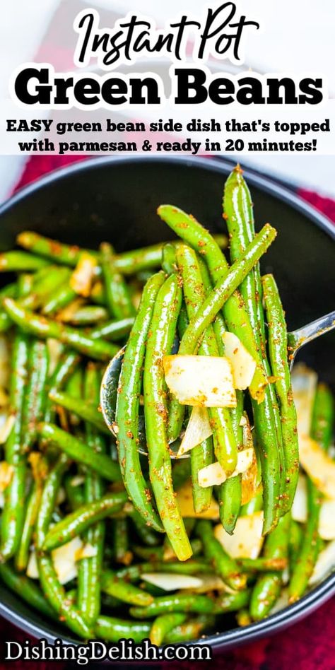 Green Bean Instant Pot Recipes, Instapot Fresh Green Beans And Potatoes, Instant Pot Steamed Green Beans, Pressure Cooked Green Beans, Ip Green Beans, Instapot Fresh Green Beans Recipe, Instant Pot Vegetables Recipes, How To Cook Yellow Beans, Green Beans Instant Pot Fresh