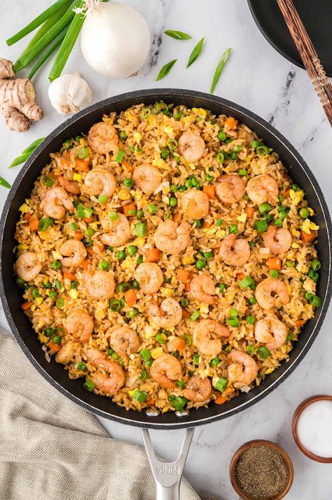 Shrimp Fried Rice Rice Quinoa Recipes, Shrimp Stuffed Peppers, Easy Shrimp Fried Rice Recipe, Crab Louie Salad, Easy Shrimp Fried Rice, Crab Louie, Food Recipes Low Carb, Shrimp Fried Rice Recipe, Shrimp Stuffed