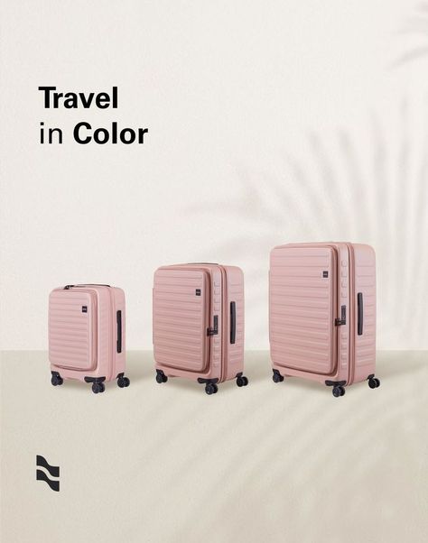 Lojel Luggage, Suitcase Ideas, Luggage Design, Pink Luggage, Small Luggage, Luggage Brands, Luggage Sizes, Bag Suitcase, Travel Locations