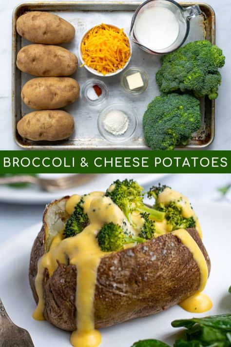 Broccoli And Cheese Potato Boats, Broccoli And Cheese Stuffed Baked Potato, Potato With Broccoli And Cheese, What To Eat With Baked Potatoes Dinners, Brocolli Cheddar Baked Potato, Baked Potatoes Broccoli Cheese, Baked Potato Lunch Ideas, What Goes With Baked Potatoes Meals, Meals To Make With Broccoli