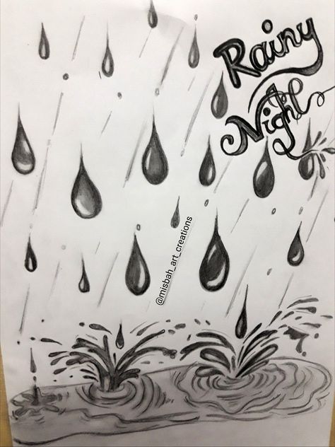 Rain Drop Sketch, How To Draw Raindrops, How To Draw Rain Drops, Waterdrop Drawing, Drawing Rain, Drawing Journal, Doodle Inspiration, Rain Clouds, Drawing Inspo