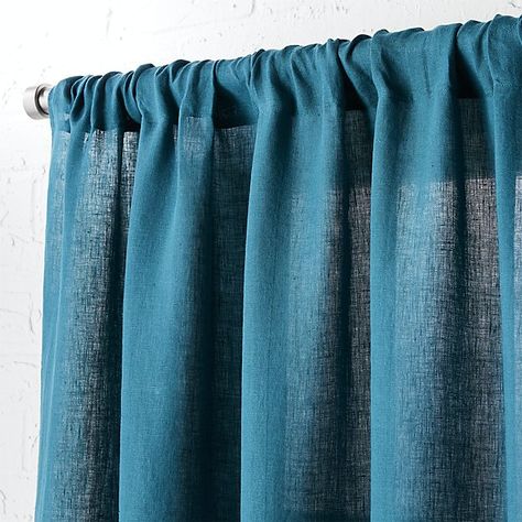 linen teal curtain panel 48"x108" This is just one curtain, you need to buy 2 per window. Teal Curtain, Teal Curtains, Linen Curtain Panels, House Of Turquoise, Linen Curtain, Custom Drapery, Custom Drapes, Beautiful Curtains, Modern Curtains