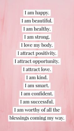 I Am Healthy, Throbbing Headache, Vie Motivation, Love My Body, I Am Beautiful, Confidence Quotes, I Am Strong, Self Love Quotes, Daily Affirmations