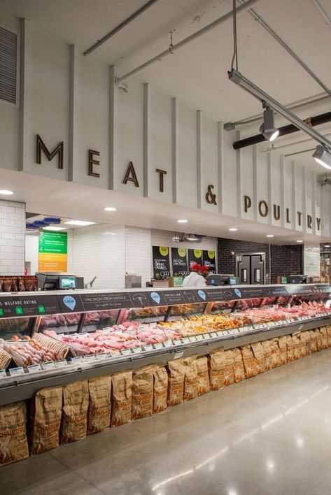 Meat Store, Grocery Store Design, Food Retail, Supermarket Design, Meat Shop, Meat Markets, Cafe Shop Design, Butcher Shop, Retail Store Design