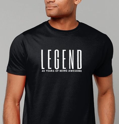 Excited to share the latest addition to my #etsy shop: 40th Birthday T-shirt Gift for men, 40th Birthday Gift for him, 40th Birthday Shirt, 40th legend tshirt, Gift for man, Gift for 40th #birthday #blue #fortiethbirthday #40birthday #legendbirthday Men 40th Birthday Ideas Man Party, 40th Birthday Ideas For Men Husband, 40th Birthday Party Men, Husband 40th Birthday, 40th Birthday Presents, 40th Birthday Men, 40th Bday Ideas, 40th Birthday Shirt, Birthday Presents For Men