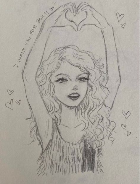 made by @kaledoodlles (from ig) Easy Drawings Of Taylor Swift, Taylor Swift Sketch Easy, Taylor Swift Drawing, Indie Drawings, Easy Drawings Sketches, Sketch Ideas, Aesthetic Ideas, Arte Sketchbook, Arte Inspo