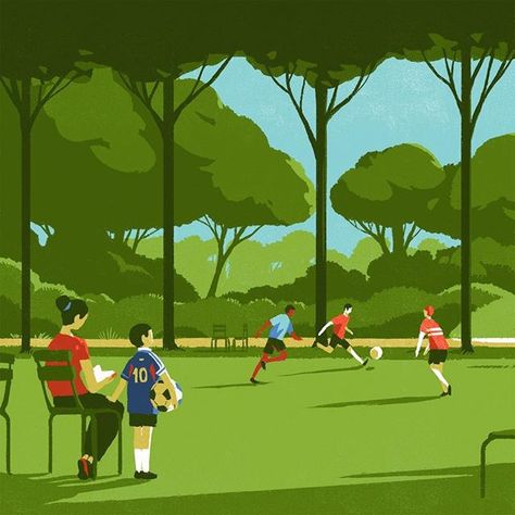 Football | Tom Haugomat Tom Haugomat, Paris Winter, Color Pencil Art, Trippy Art, Mid Century Art, Flat Illustration, Children’s Books, Insta Art, Vintage Posters