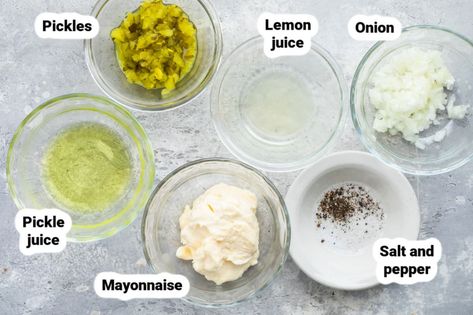 Homade Tartar Sauce, How Do You Make Tartar Sauce, Diy Tarter Sauce Easy, Tartar Sauce Recipe Easy No Dill, Low Calorie Tartar Sauce, Fish Dressing Sauce, Diy Tartar Sauce Easy, Easy Tarter Sauce Recipe Simple, Diy Tartar Sauce