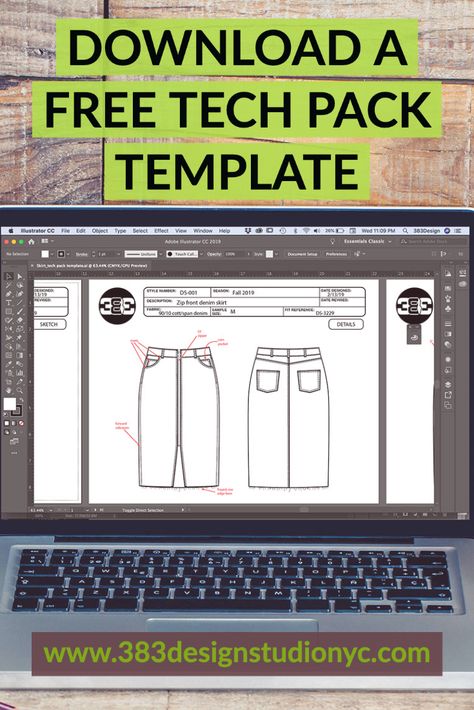 Download this tech pack template (for excel or Illustrator) to create a tech pack for any fashion item | Tech Pack fashion // How to Create a Tech Pack // Tech Pack Fashion Technical Drawings // Tech Pack Fashion Template Techpack Template, Digital Fashion Design, Fashion Collection Inspiration, Tech Pack, Fashion Templates, Fashion Design Portfolio, Learning Graphic Design, Tech Fashion, Technical Drawing